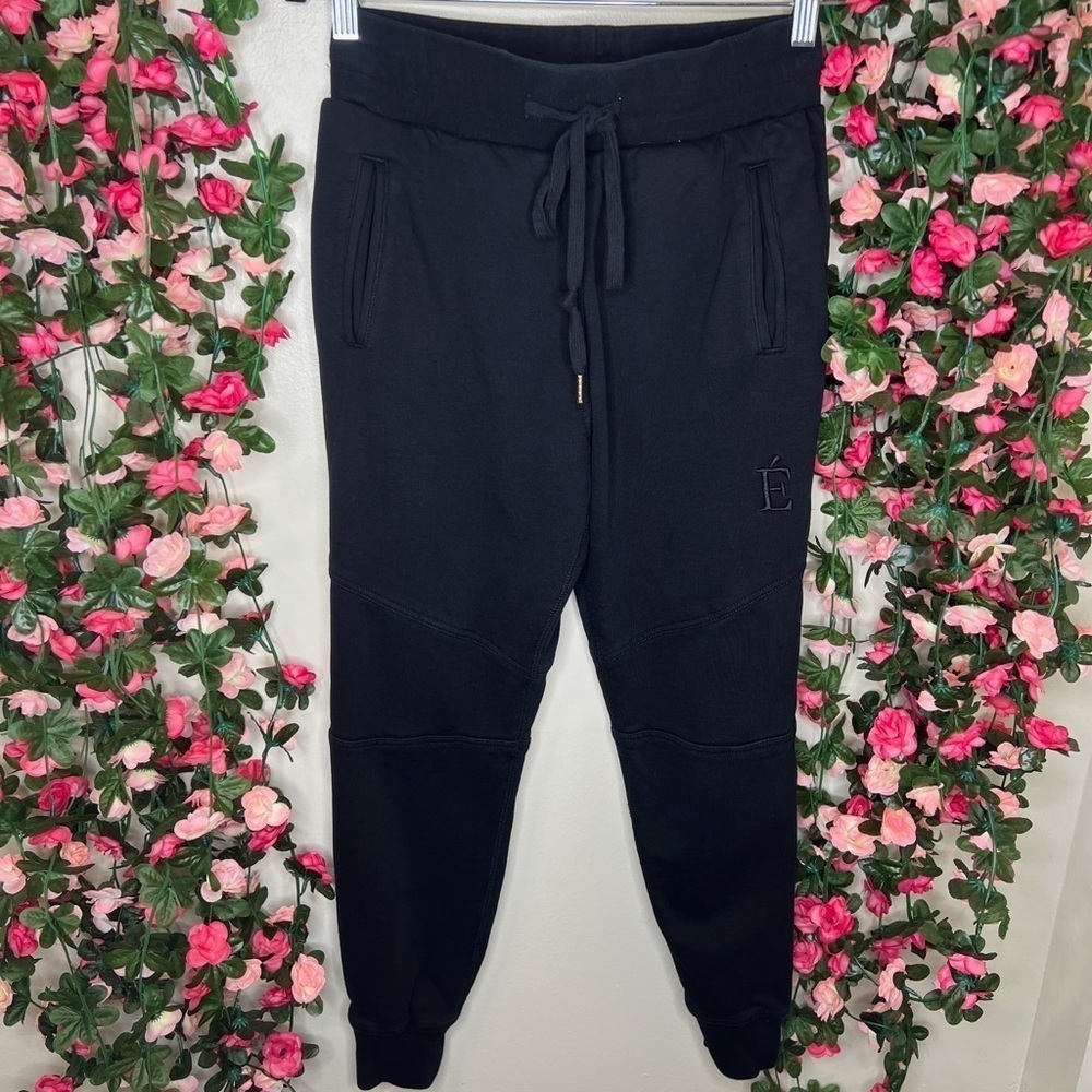 Etalon by Steve Canar Black Jogger Sweatpants Womens Large Fitness Gym Lounge